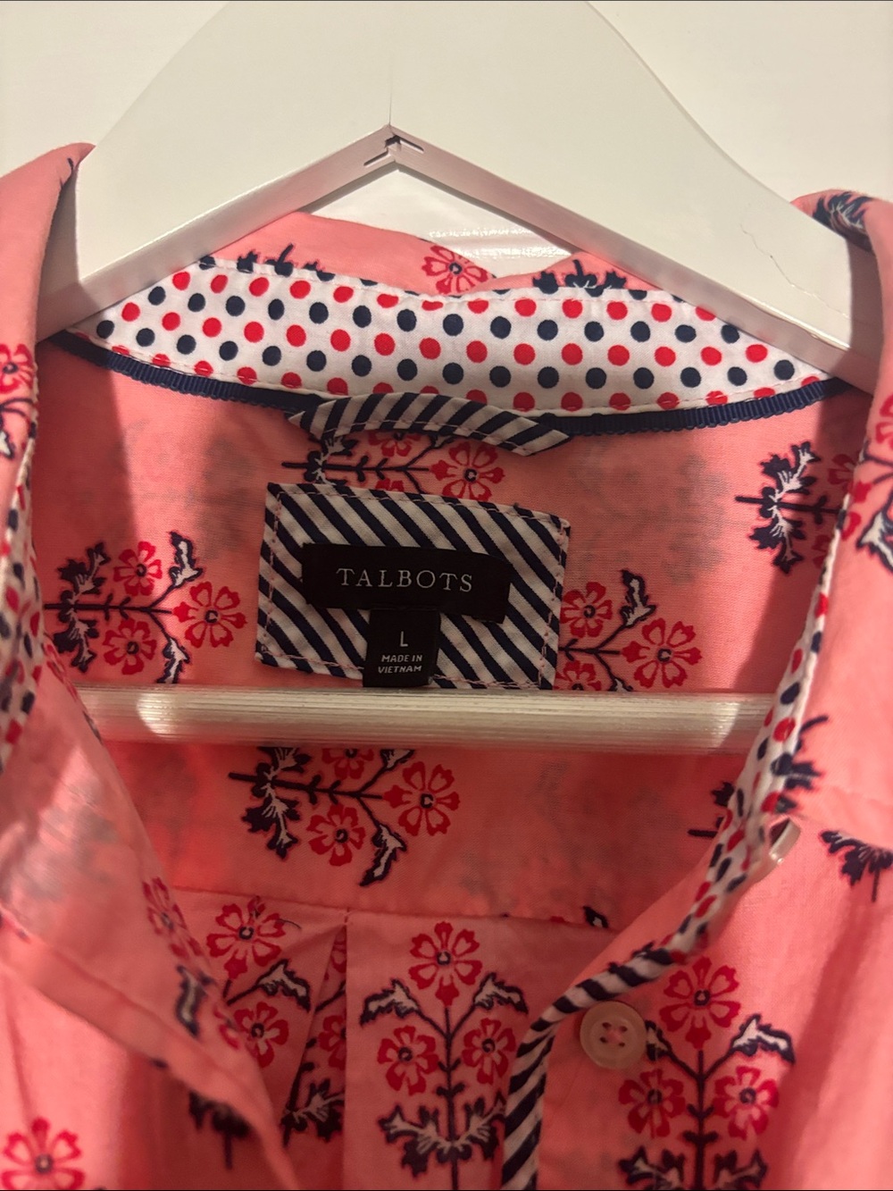 Pink Floral Print Button-Up Shirt - Picture 2 of 2